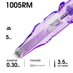 MAST TATTOO Pro2 razor-sharp needles for precise lines.