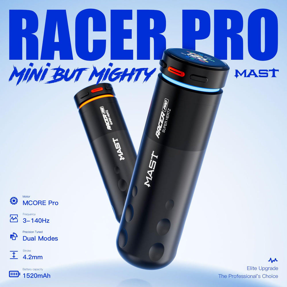 Mast Tattoo Racer Pro display panel highlights high-resolution readouts for stable power and control.