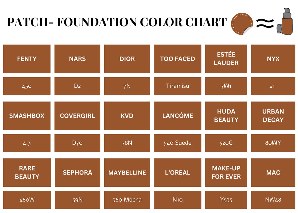 MATCHED packaging in MONTEGO shade for quick color reference.