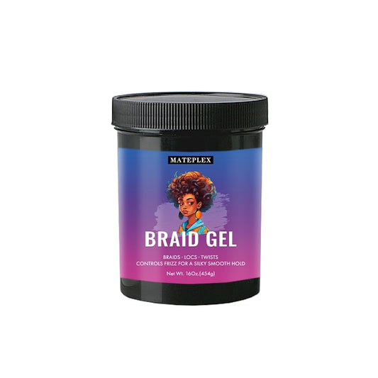 MATEPLEX Braid Gel 16oz bulk bottle delivers long-lasting hold without flaking