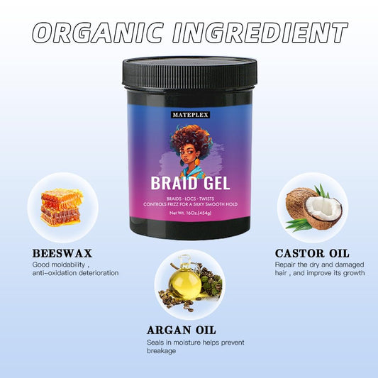 MATEPLEX Braid Gel frizz-control for sleek, defined styles
