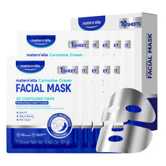 Matern'ella Carnosine Cream facial mask with 3D contour for optimal serum absorption.