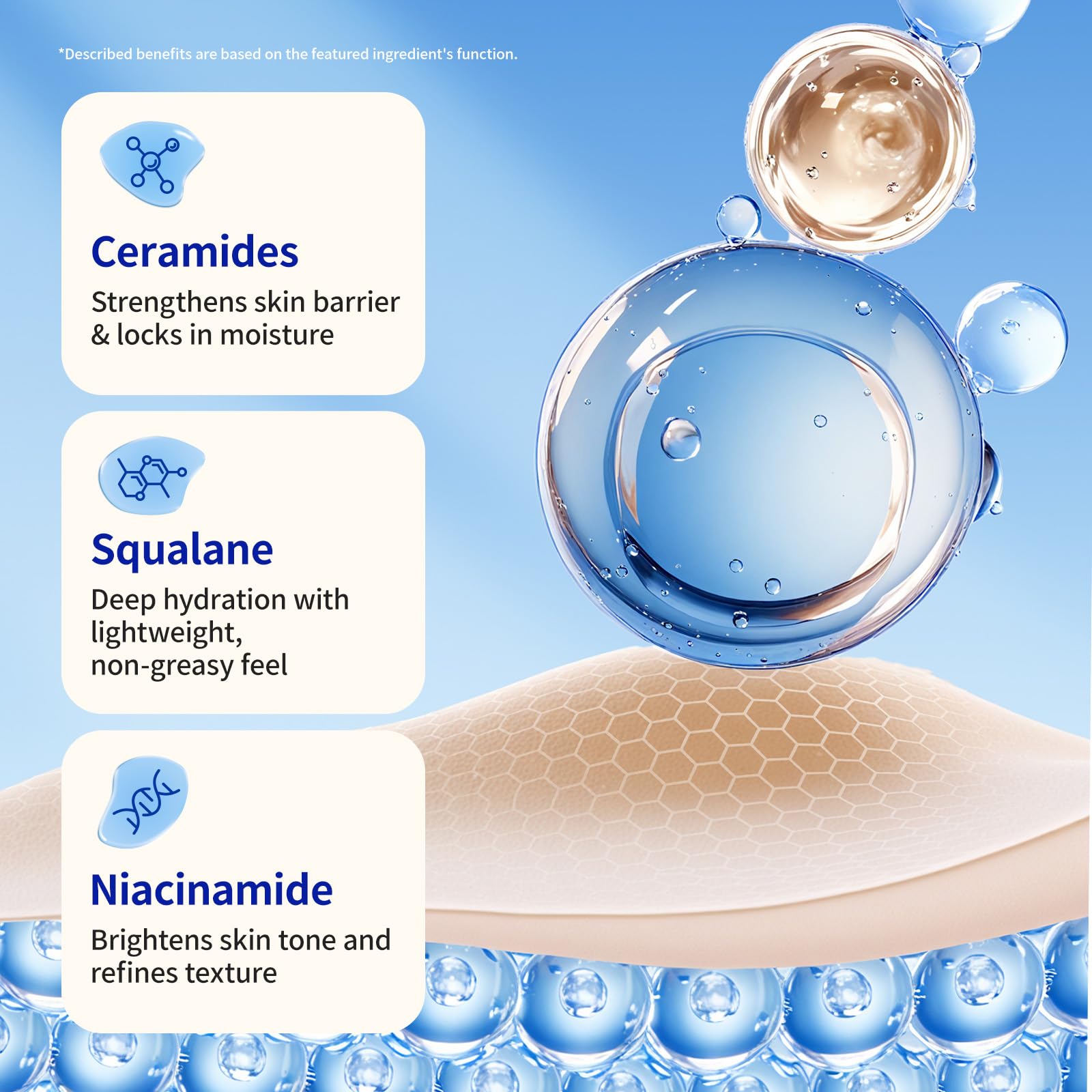Matern'ella ceramide lotion offers fast absorbing texture with no grease.