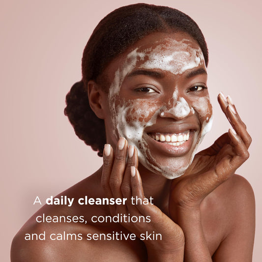 MATKAS cleanser foaming-lather demonstrates gentle cleansing and makeup removal
