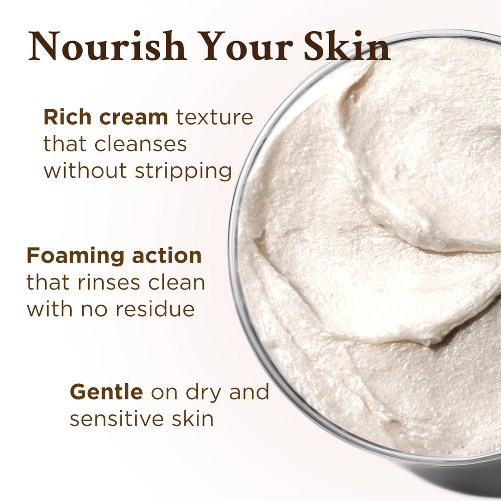 MATKAS cleanser massage-application frame depicts soothing cleansing ritual
