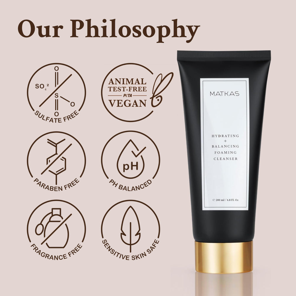 MATKAS cleanser skin-silky-result implies soft, comfortable post-cleanse glow