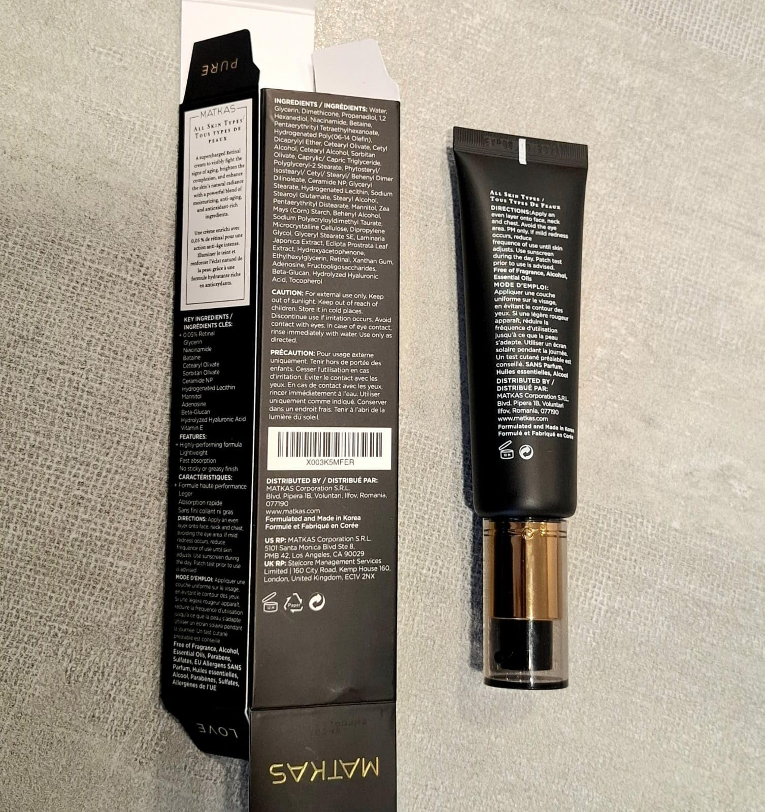 MATKAS night care routine setup with jar and soft lighting