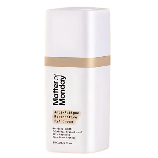 Matter of Monday Eye Cream bottle pour demonstrates rapid under-eye absorption