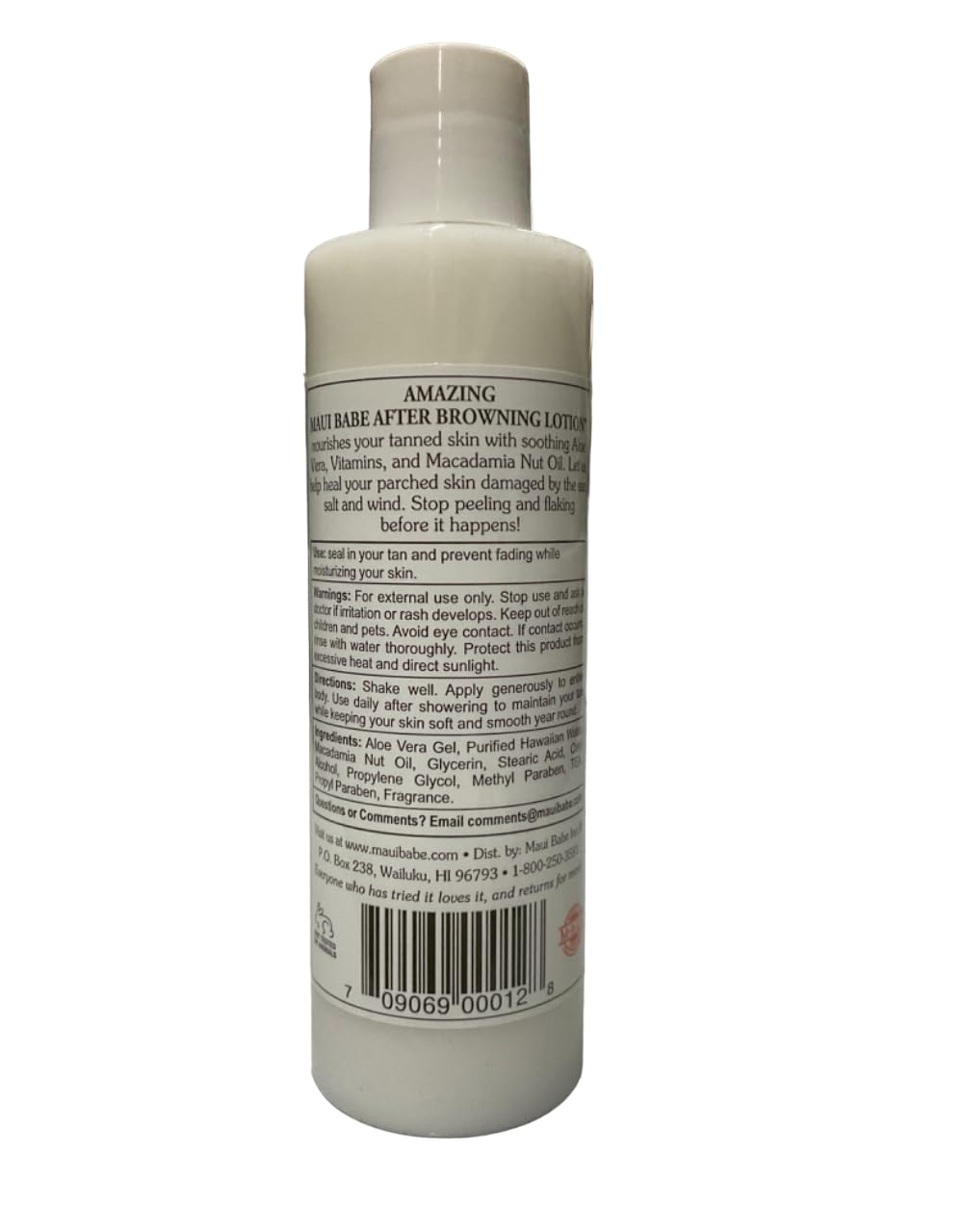 Maui Babe 8 oz After Browning Lotion 3-pack displayed for beach day skin care