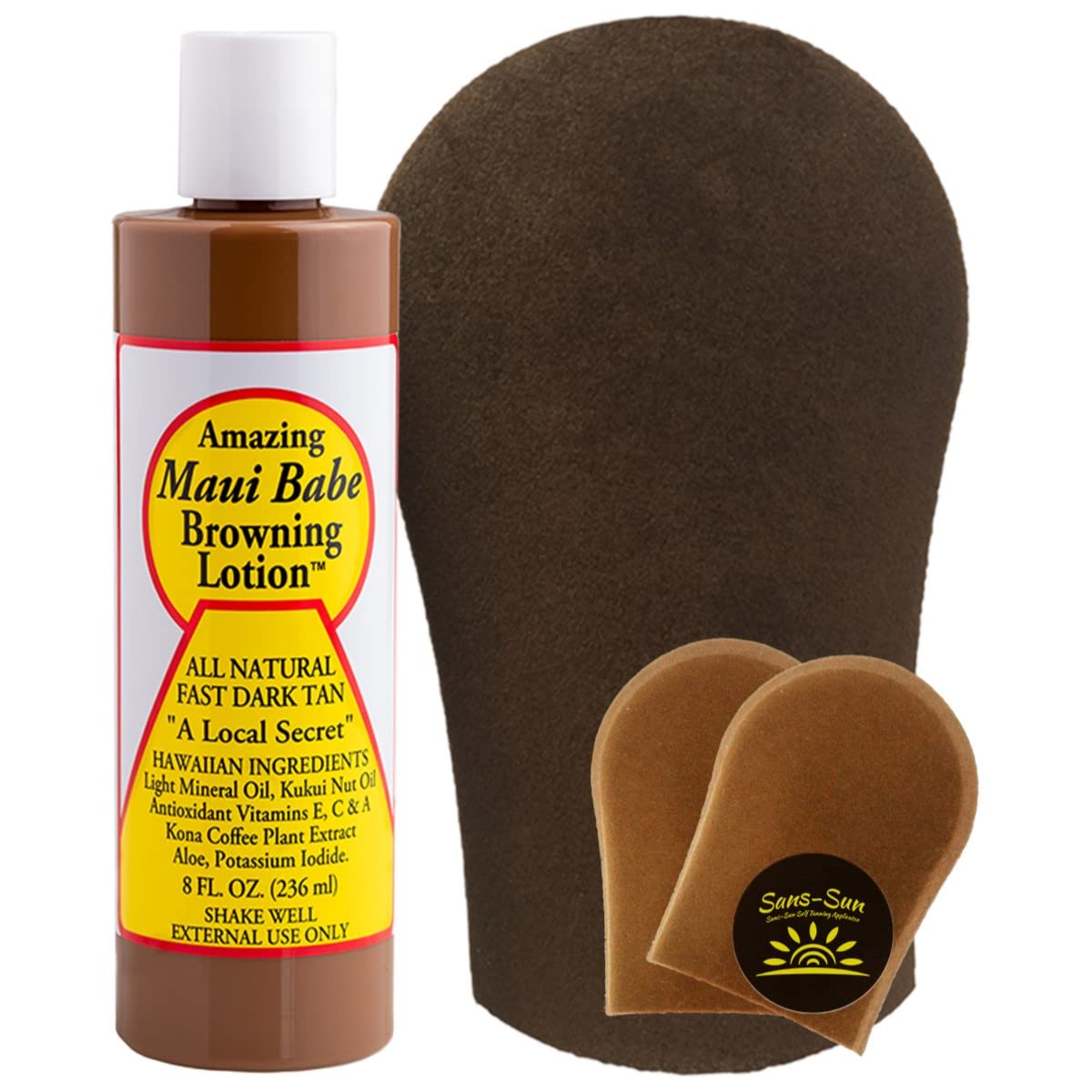 Maui Babe Face Tanning Mitt enables precise, even facial tanning.