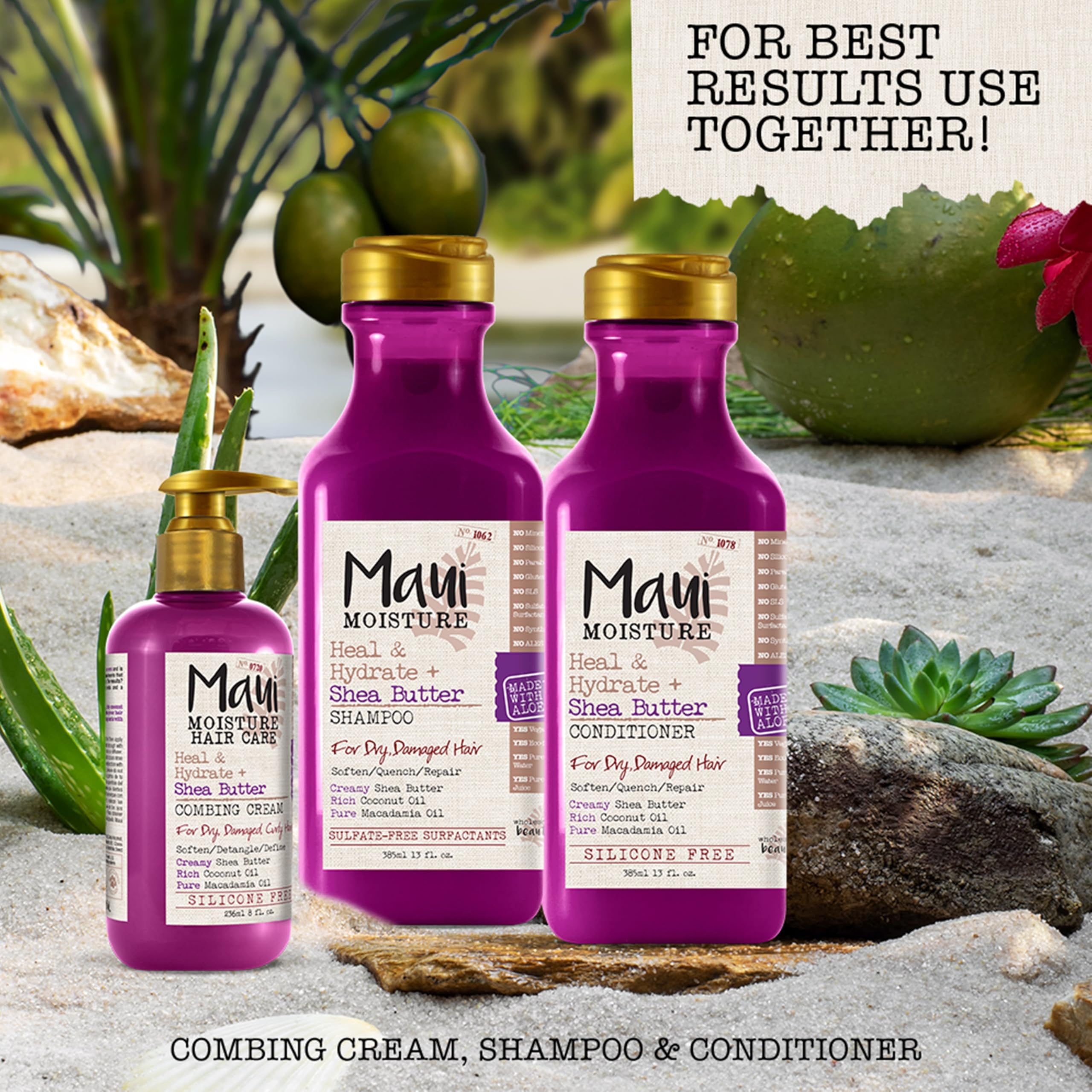 Maui Moisture Frizz-Free Leave-In Mist offers heat protection during styling.