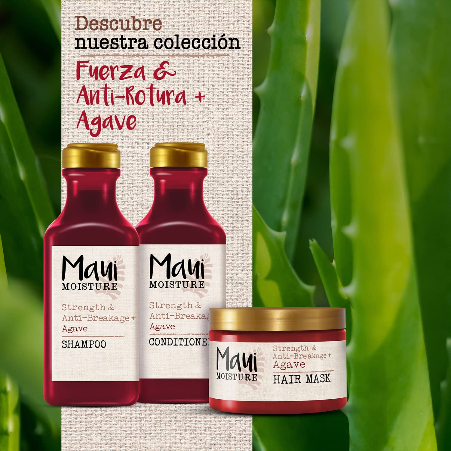 Maui Moisture Strength Agave Conditioner being applied to hair
