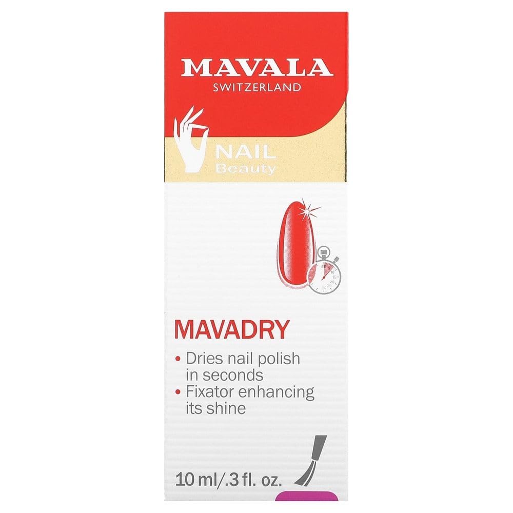 Mavala Mavadry smooth finish after application on nails.