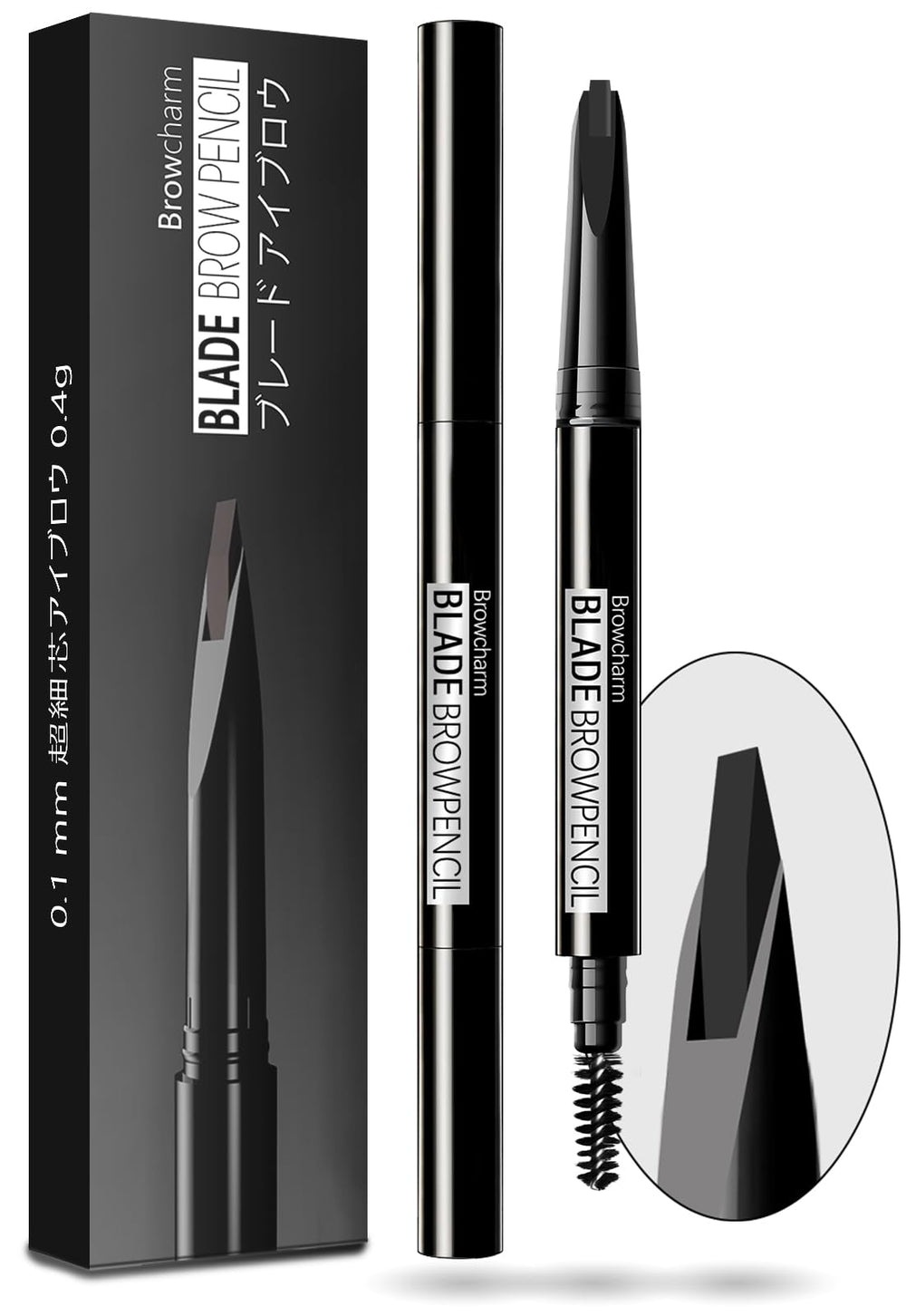 MAVENI Browcharm 0.1mm tip close-up showing precise micro strokes for natural brows.