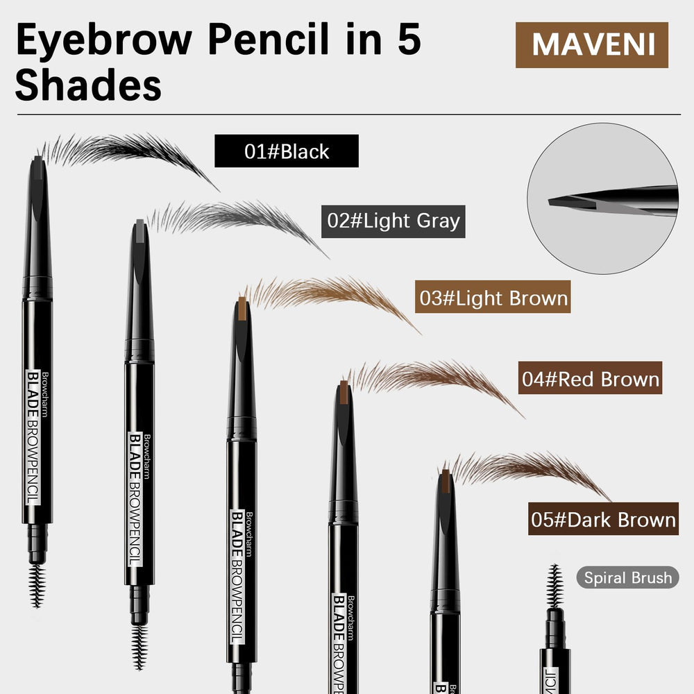 MAVENI Browcharm double-ended design close-up highlighting defined shaping and seamless blending.