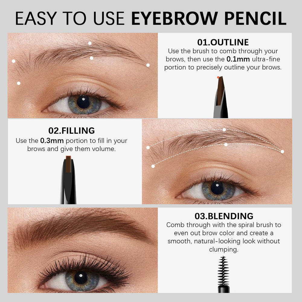 MAVENI Browcharm flexible brush end for natural-looking blend.