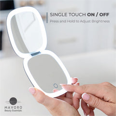 Mavoro 10x magnification lens for precise brows and lash detail.