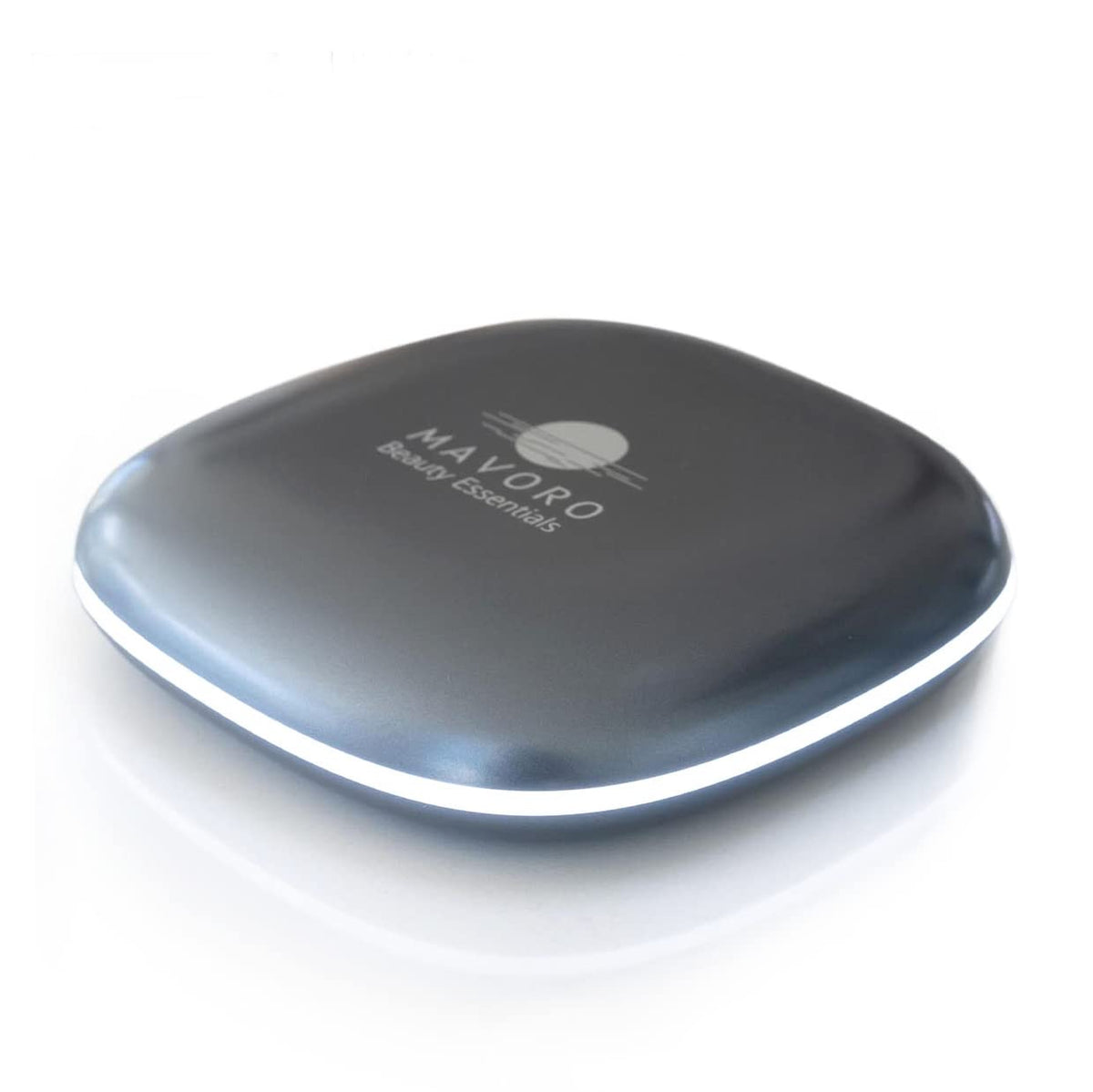 Mavoro LED travel mirror compact with bright illumination for on-the-go makeup.
