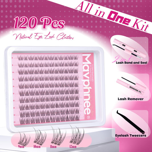 Mavphnee CC curl lash clusters for natural lift and definition