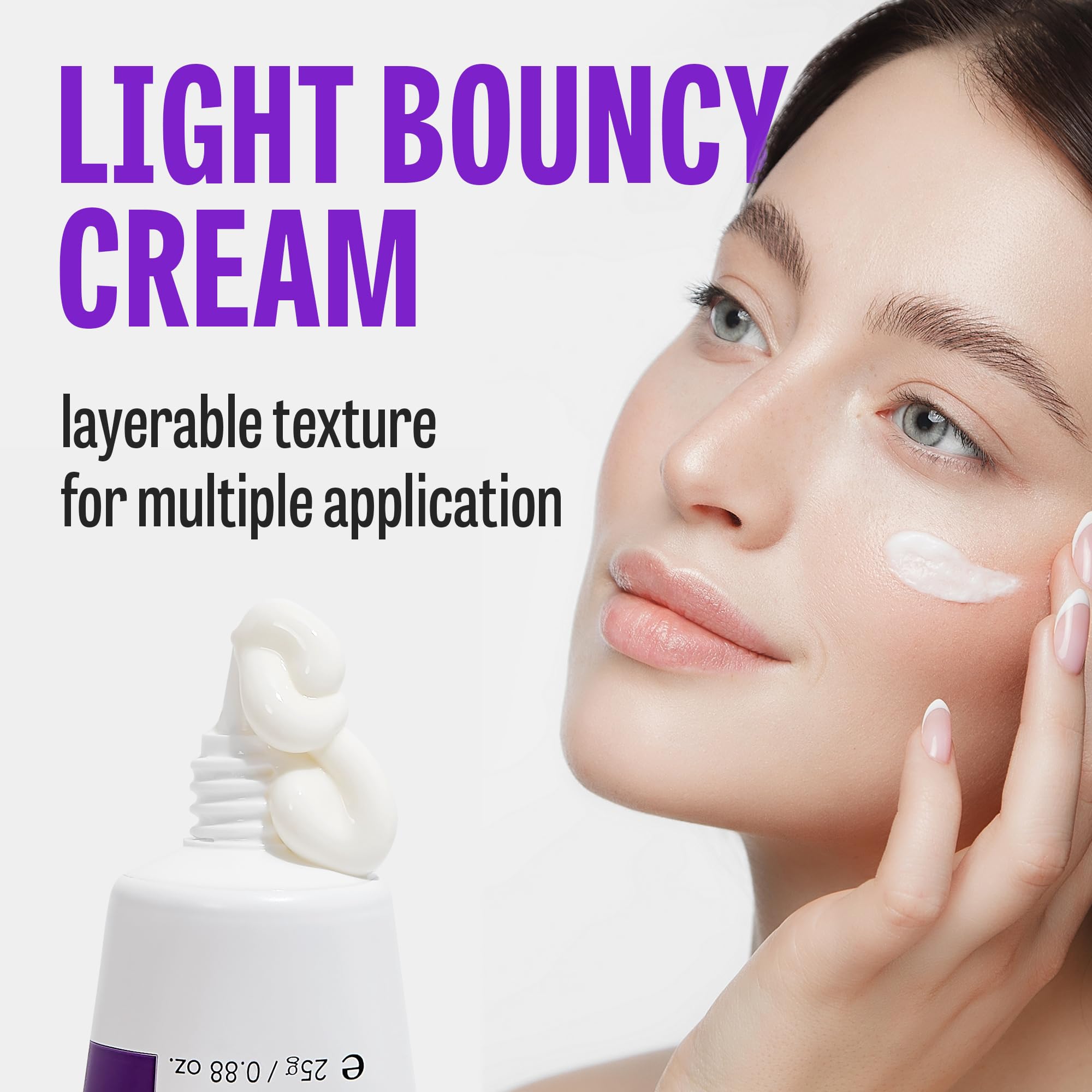 MAXCLINIC Melatonin Cream on skin delivering a calm, hydrated look after a long day