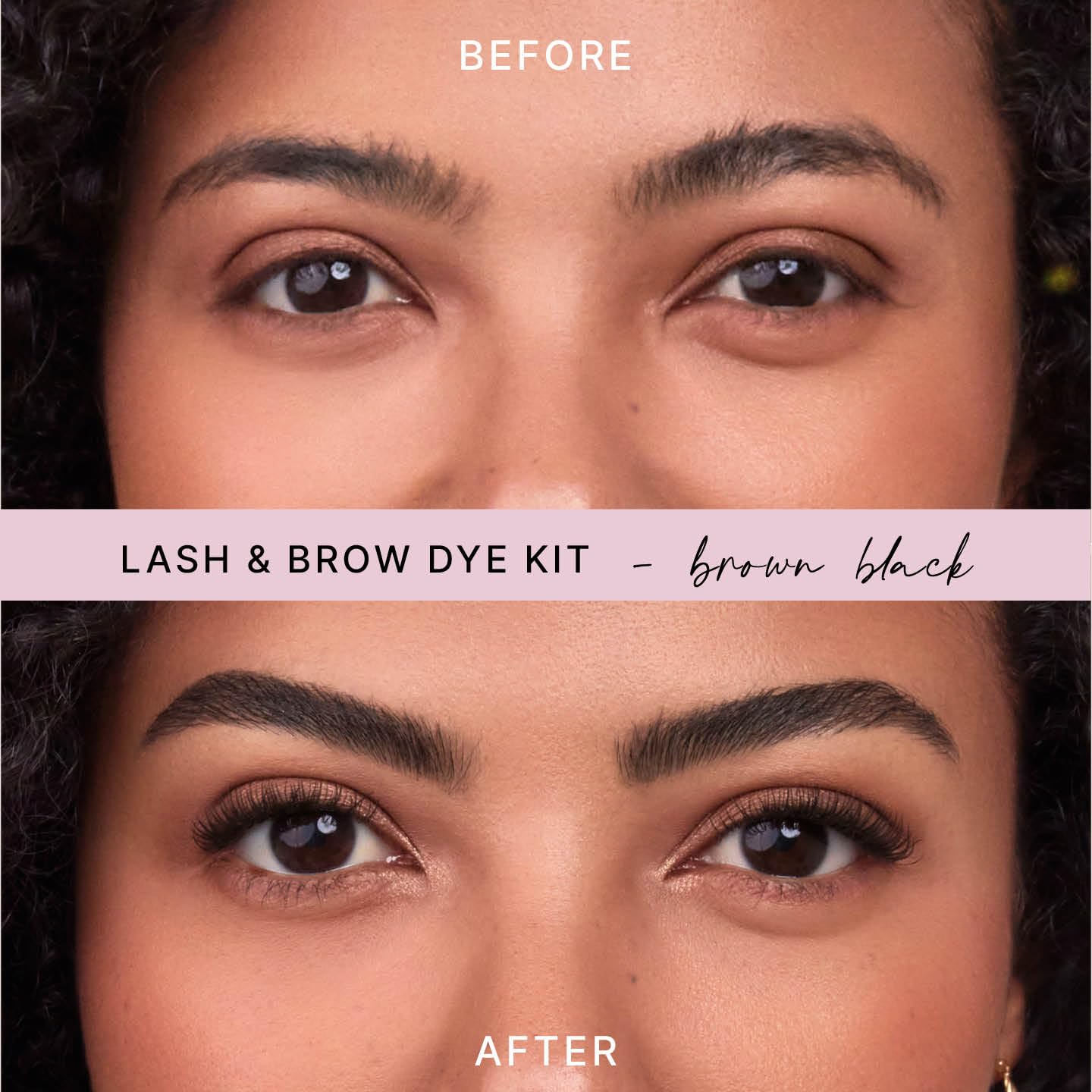 Waterproof brow mascara keeps brows flawless in humidity.