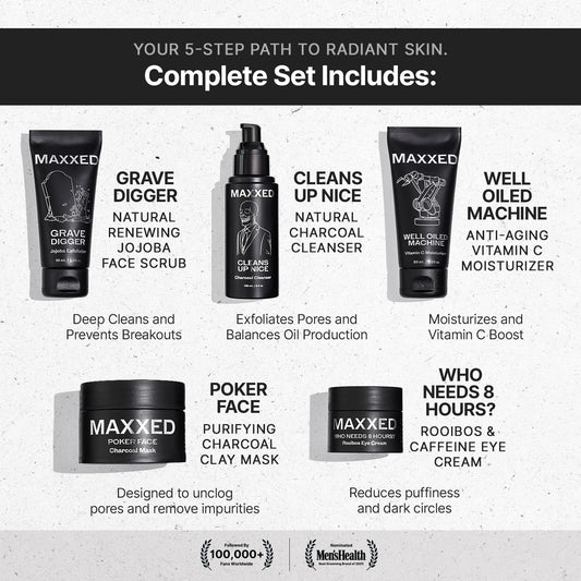 MAXXED Exfoliating Scrub smooths texture for a refreshed, even complexion.