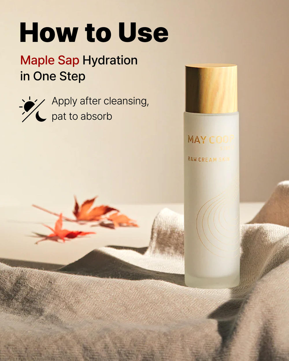 May COOP supports a simple daily routine for face and neck.