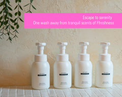 MAY MEDIC Baby Powder Hand Soap pump dispensing the right amount.
