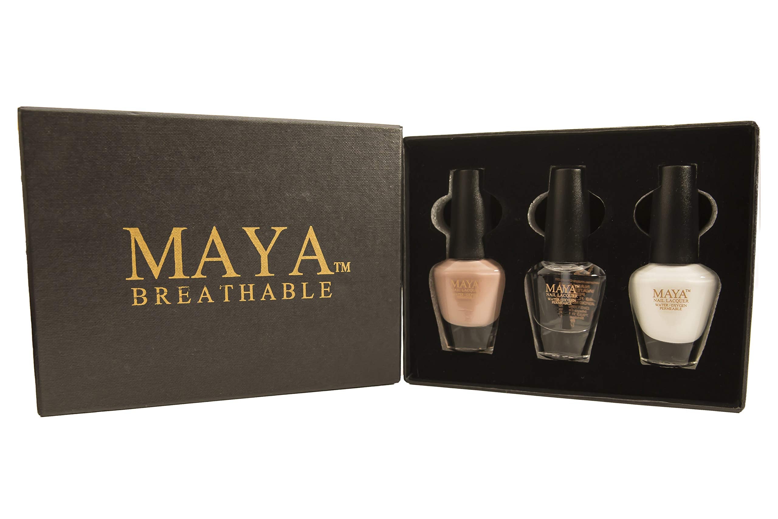MAYA French manicure set packaging for at-home styling and care.