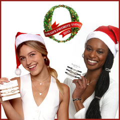 Maya J hair tie bracelet with Cuban Chain offers versatile accessory options.