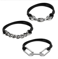 Maya J hair tie bracelet with Puffy Mariner Chain adds elegant shine for formal wear.