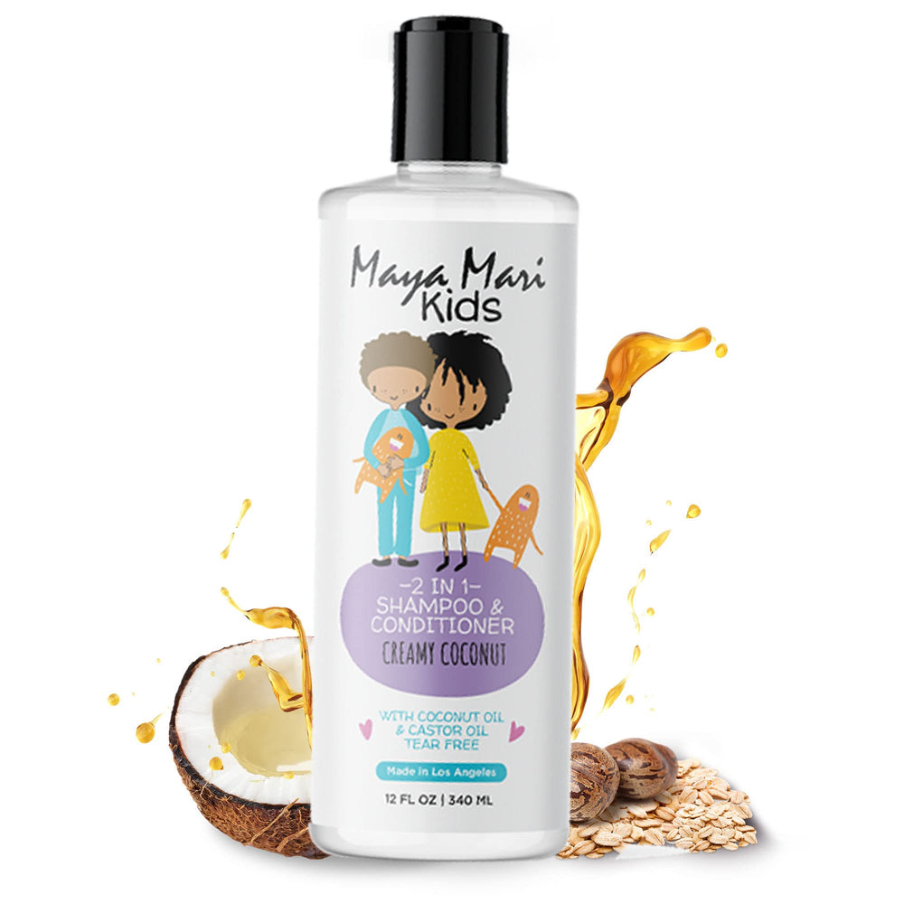 MAYA MARI 2-in-1 kids shampoo bottle front view with tear-free formula