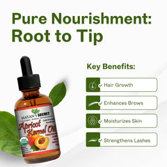 Mayan's Secret apricot oil applied to the skin for hydration