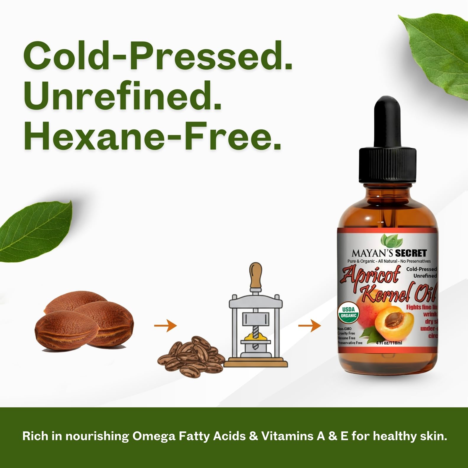 Mayan's Secret apricot oil in a lightweight facial care routine