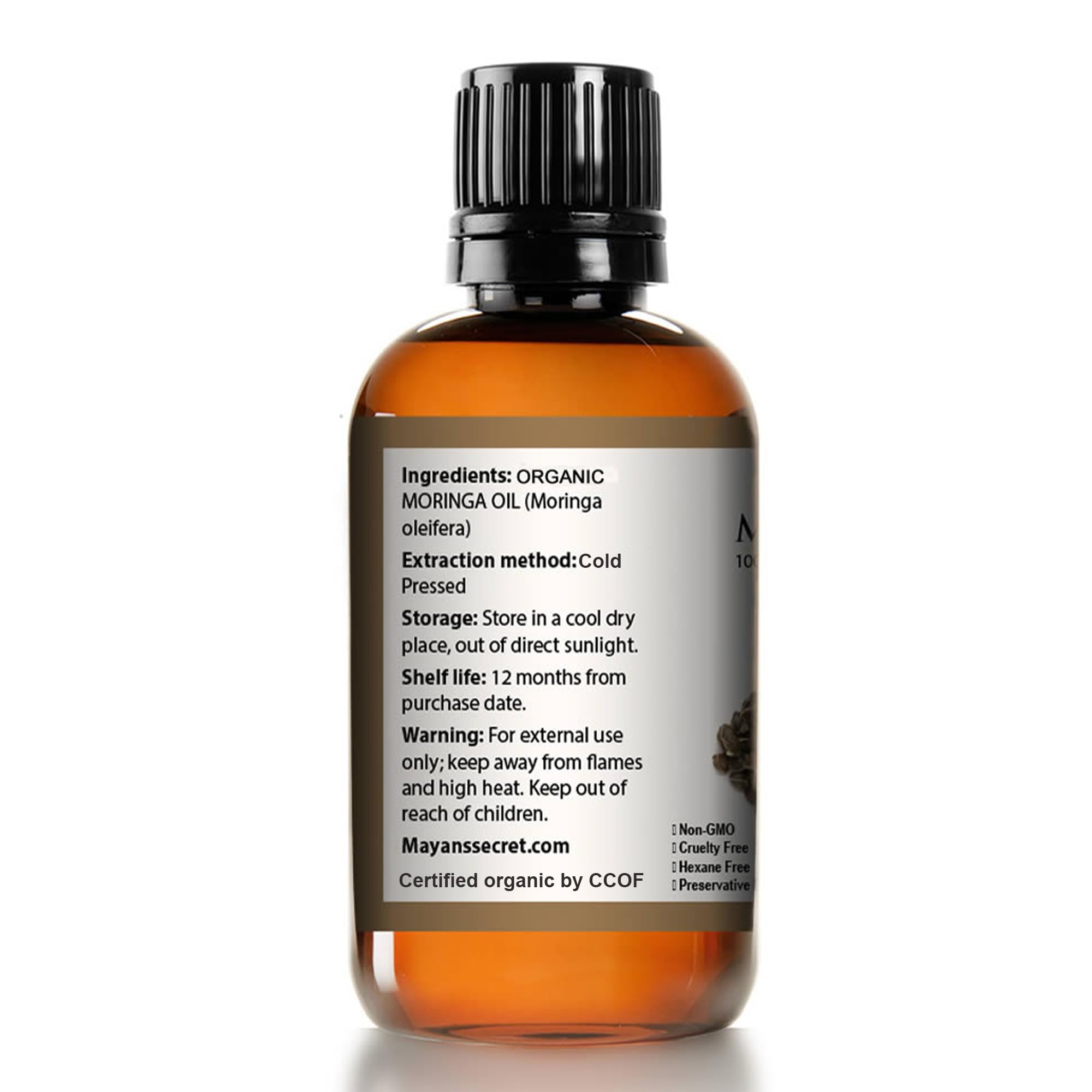 Mayan's Secret Moringa Energy Oil on damp skin for absorption.