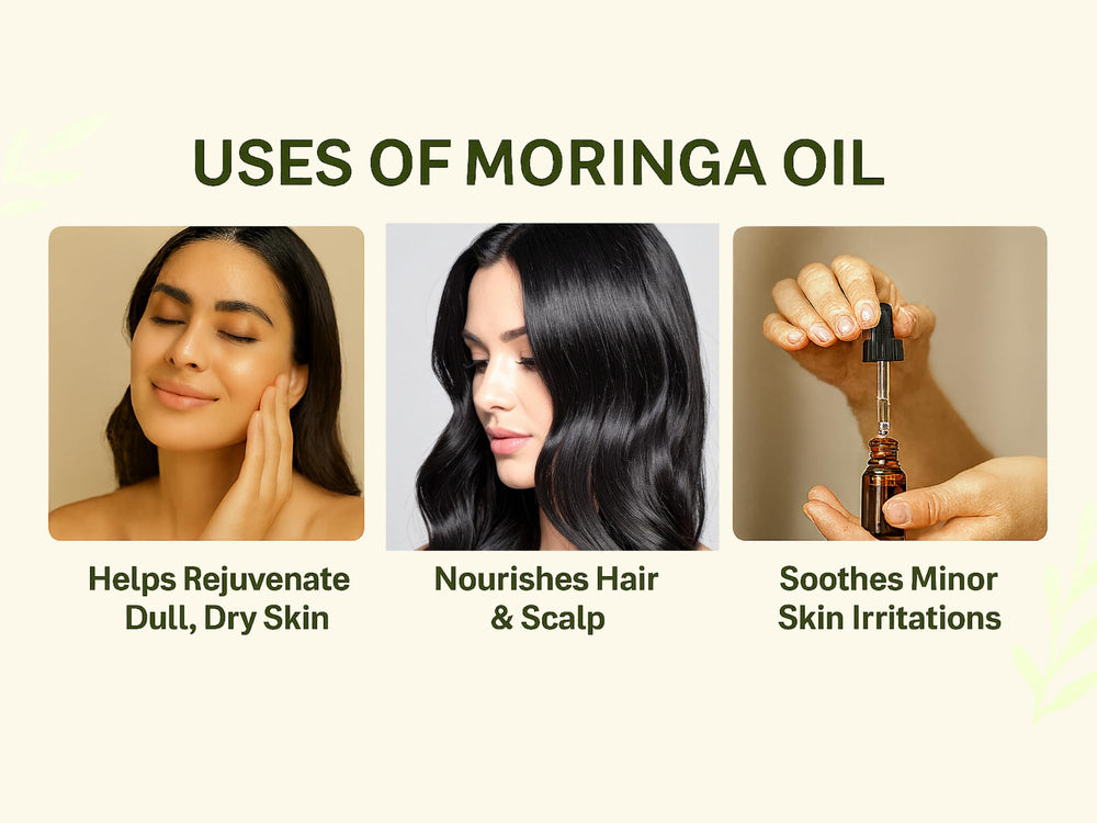 Mayan's Secret Moringa Energy Oil for face application on clean skin.