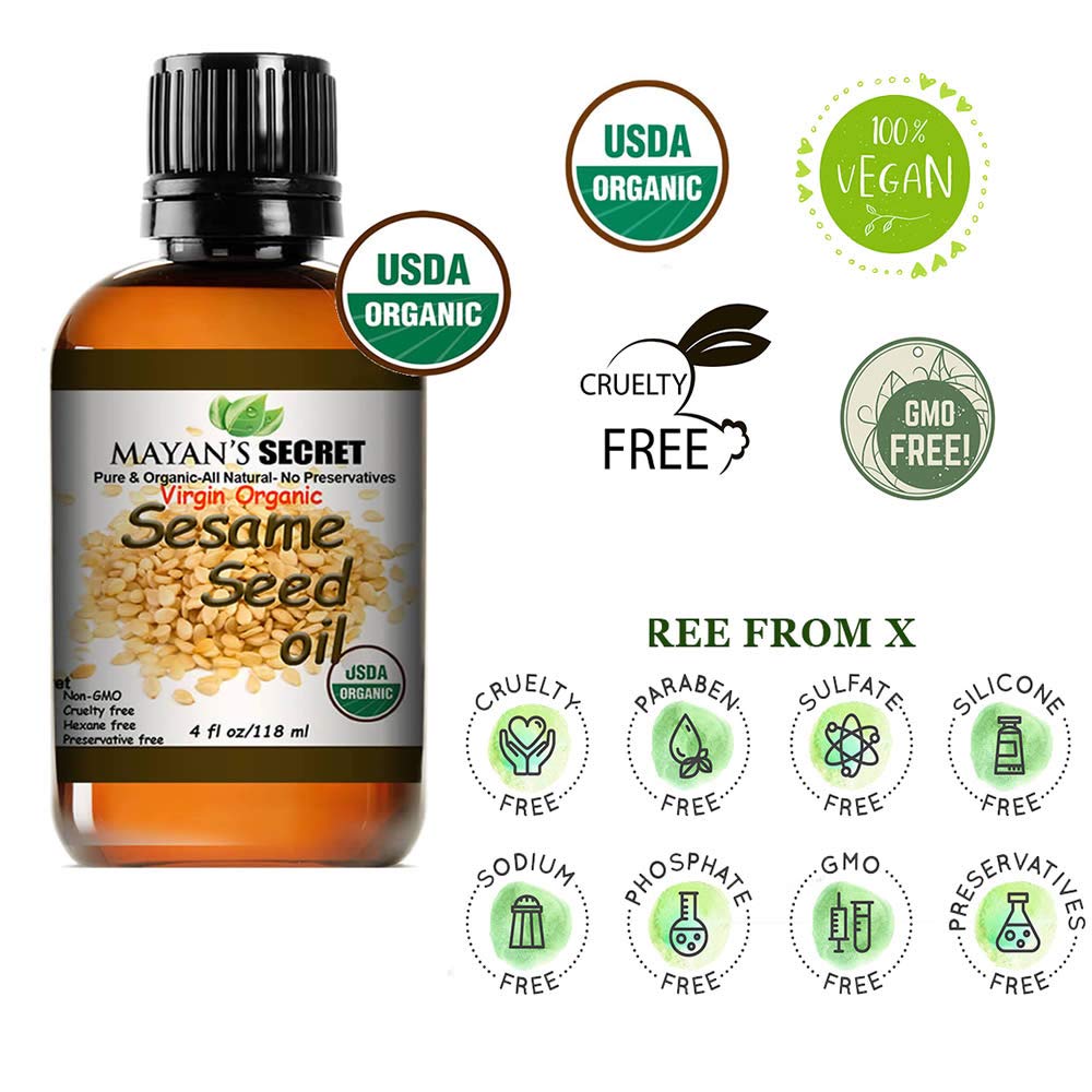 Mayan's Secret sesame oil multipurpose beauty oil for skin and hair care