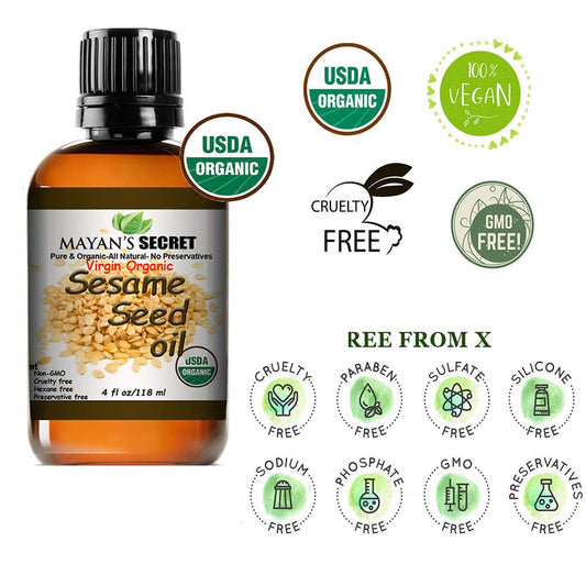 Mayan's Secret sesame oil multipurpose beauty oil for skin and hair care