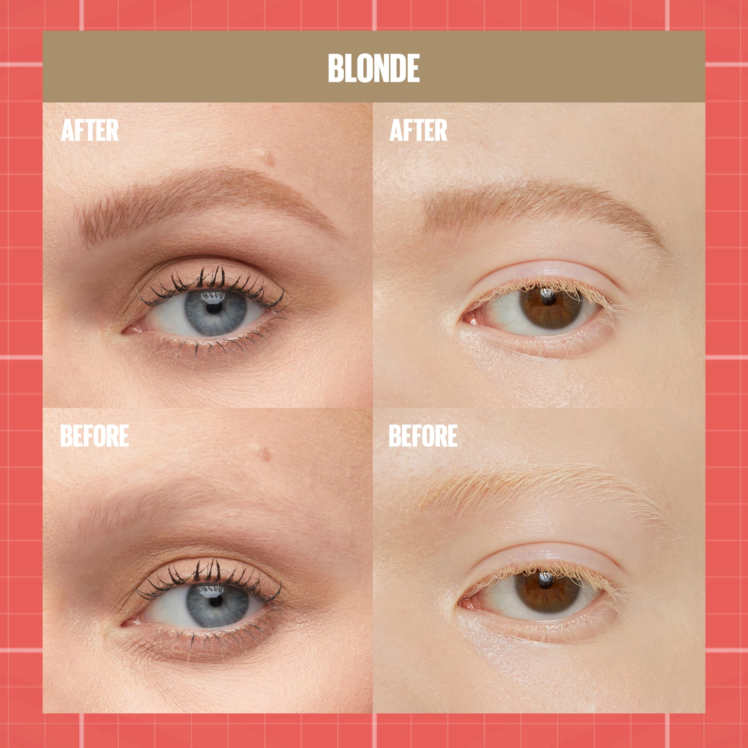 Maybelline Build-A-Brow six shade swatches show brow-tone variety.