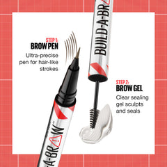 Maybelline Build-A-Brow two-in-one design simplifies routines with precise filling and sealing.