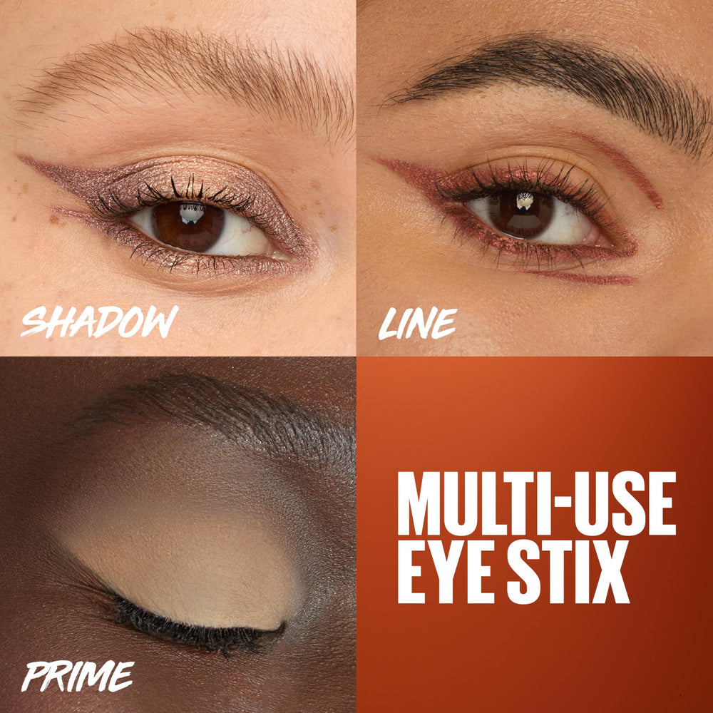 MAYBELLINE Color Tattoo Eye Stix built in sharpener keeps tips precise.