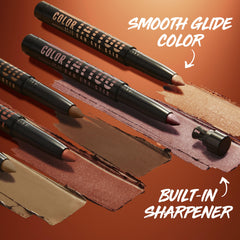 MAYBELLINE Color Tattoo Eye Stix used as liner and primer in one for quick looks.