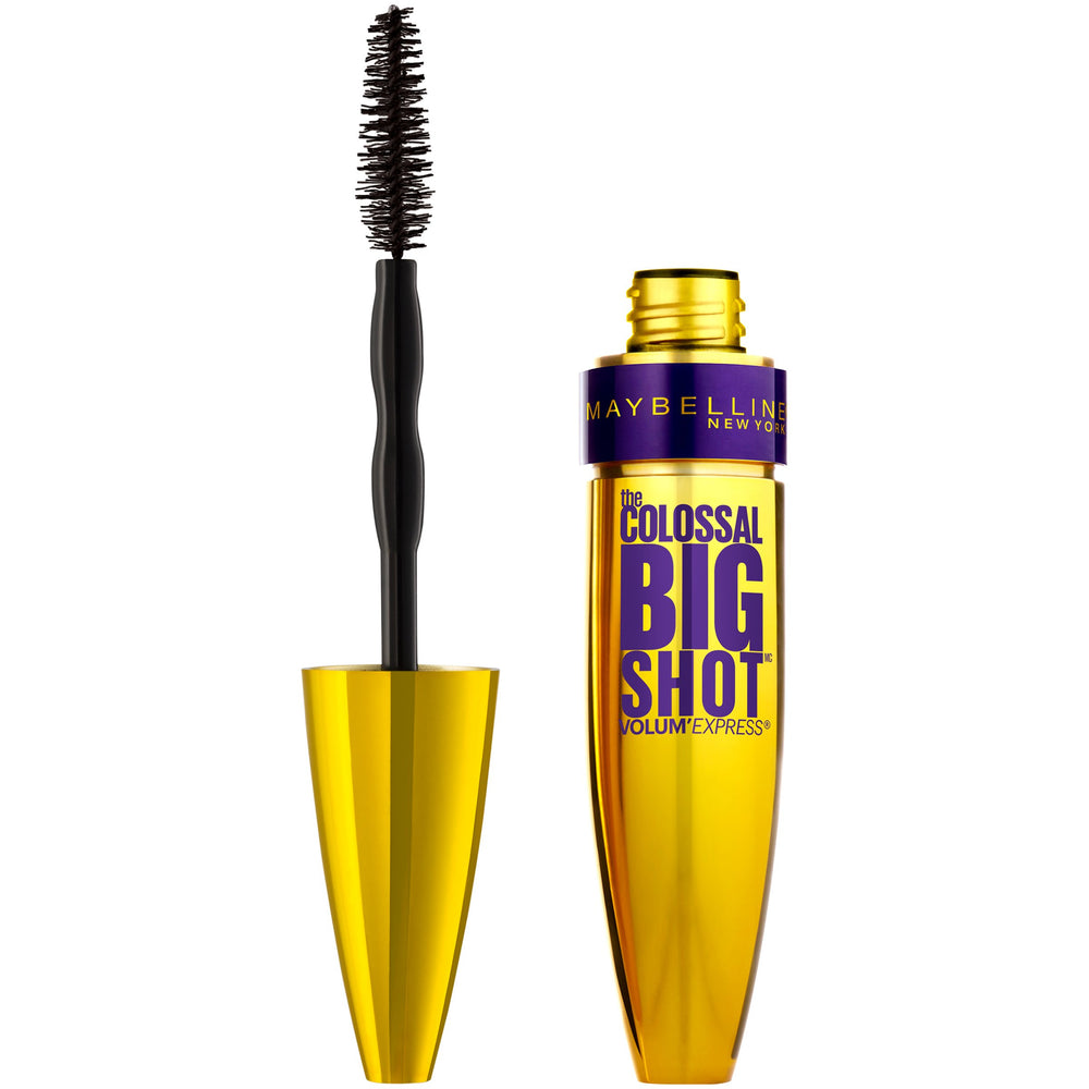 Maybelline Colossal Big Shot mascara bottle in Very Black for bold color.