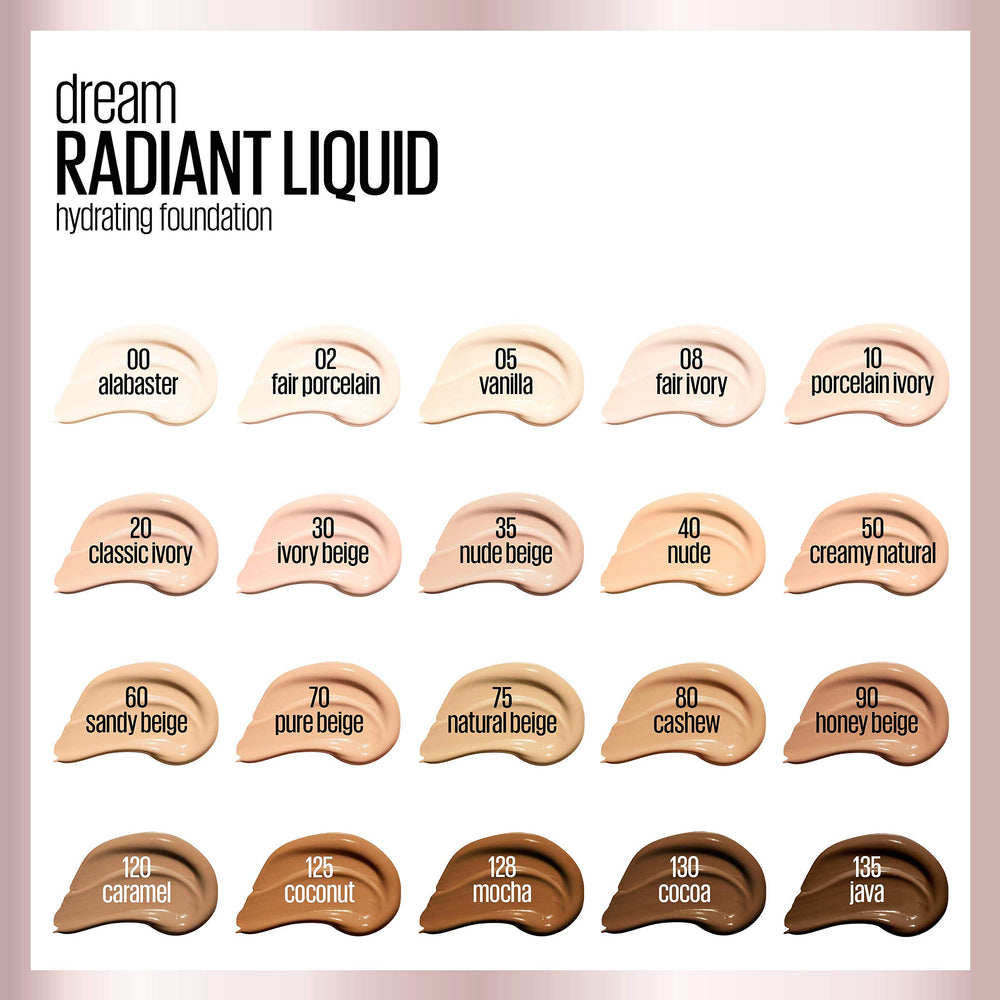 Maybelline Dream Radiant Liquid dry skin application demonstrates easy blending.