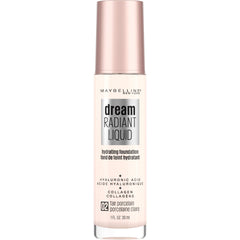 Maybelline Dream Radiant Liquid porcelain swatches show even, natural coverage.