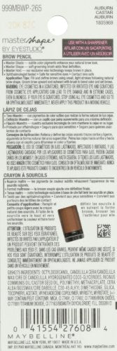 Maybelline Eye Studio Master Shape Brow Pencil delivers hair-like strokes for natural definition.