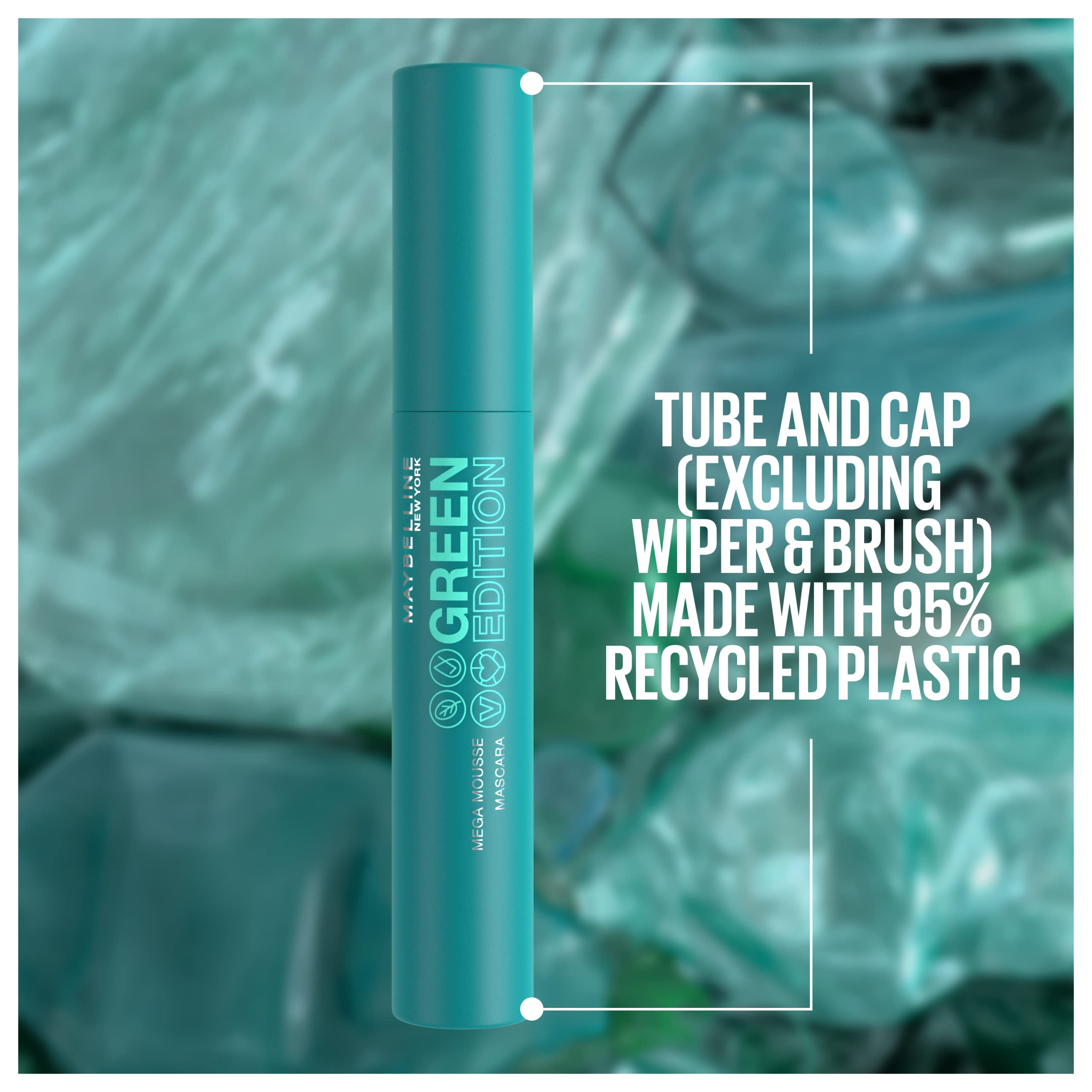 Maybelline Green Edition Mega Mousse is vegan and clean.