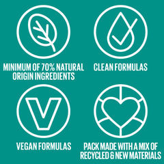Maybelline Green Edition vegan clean formula icon emphasizing natural-origin ingredients.