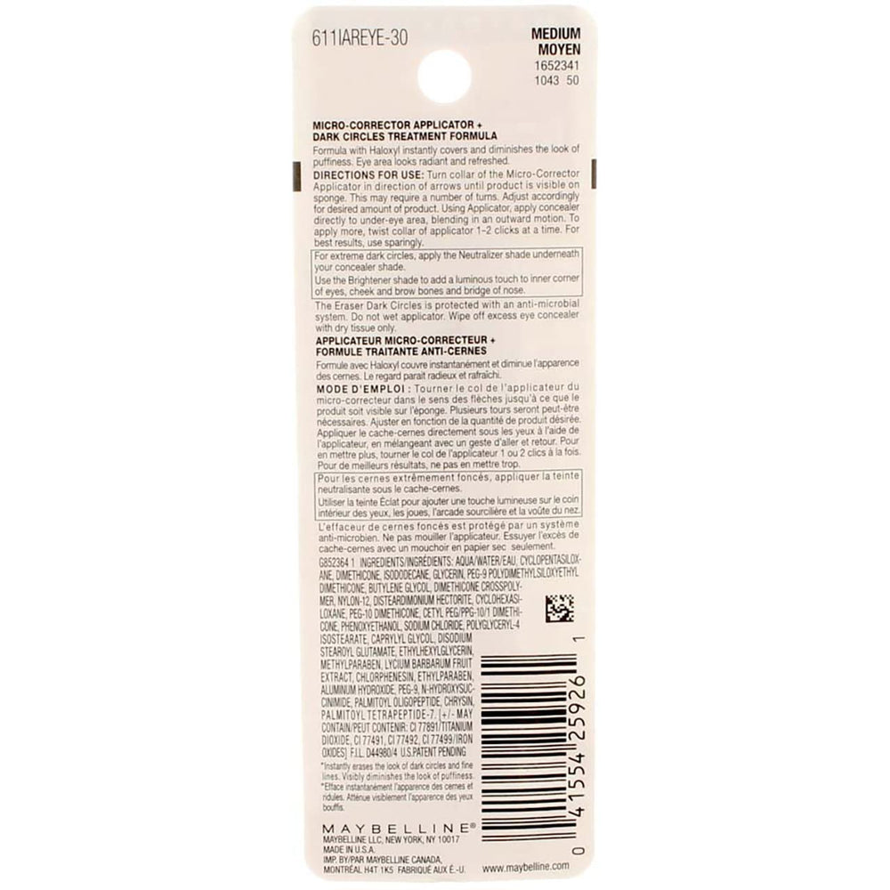 Maybelline Instant Age Rewind Eraser concealer covers dark circles for brighter eyes