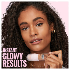 Maybelline Instant Age Rewind Glow light-coverage texture.